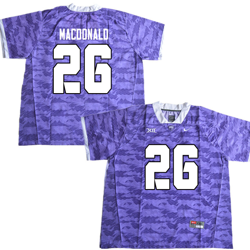 Men #26 Christian MacDonald TCU Horned Frogs College Football Jerseys Sale-Limited Purple